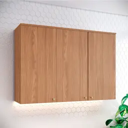 Armário Aéreo Requinte 3 Portas Nature