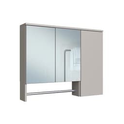 Armário de Banheiro com Espelho Cecília 3 PT Mel e Arenas