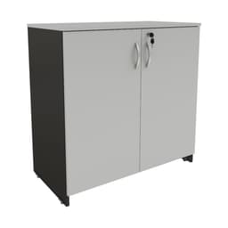 Armário de Escritório New City II 2 PT Preto e Cinza