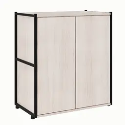Armário de Escritório Shelf 2 PT Carvalho Berlin e Preto 71 cm