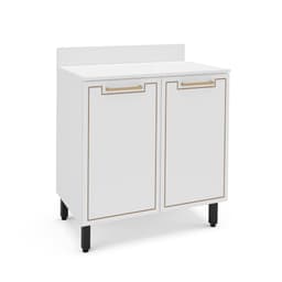 Balcão de Cozinha Amara com Tampo 2 Portas Branco