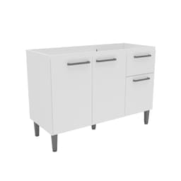 Balcão de Cozinha Amor Perfeito sem Tampo 3 Portas 1 Gaveta Branco