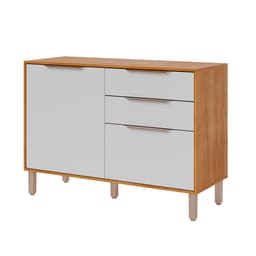 Balcão de Cozinha Domus 100% MDF com Tampo 2 Portas 2 Gavetas Cinamomo e Branco