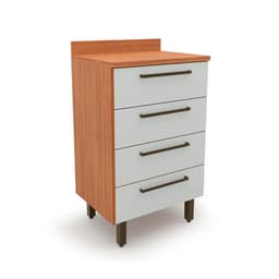 Balcão de Cozinha Evolution com Tampo 4 Gavetas Freijó e Off White