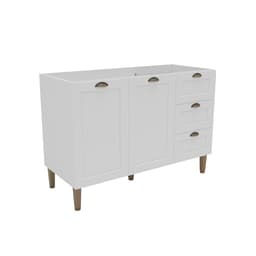 Balcão de Cozinha Lavanda sem Tampo 2 Portas 3 Gavetas Branco