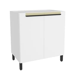 Balcão de Cozinha Manhattan 2 Portas Branco Ártico 80 cm