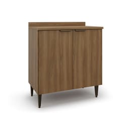 Balcão de Cozinha com Tampo Paris 2 Portas Nogal