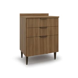 Balcão de Cozinha com Tampo Paris com 3 Gavetas Nogal