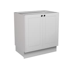 Balcão de Cozinha sem Tampo Évora 2 Portas Branco Ártico 80 cm