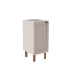 Balcão de Cozinha sem Tampo Iluminata 1 Porta Branco e Fendi