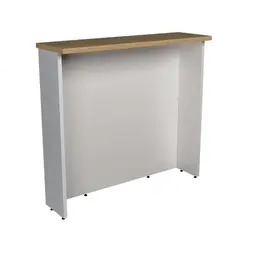 Bancada Ilha Évora Branco Ártico e Carvalho 120 cm