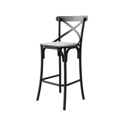 Banqueta Katrina Revestimento Sintético Branca e Preta