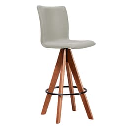 Banqueta Trevizzo Linho Off White e Castanho