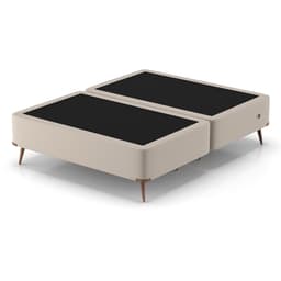 Base para Cama Box Queen com Entrada USB Night (45x158x198 cm) Suede Bege