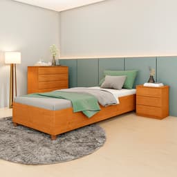 Base para Cama Box Solteiro Mônaco (35x94x193cm) Cinamomo