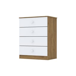 Cômoda Infantil Labirinto 4 GV Rústico e Branca