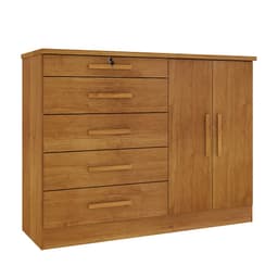 Cômoda Istambul 2 Portas 5 Gavetas Cinamomo