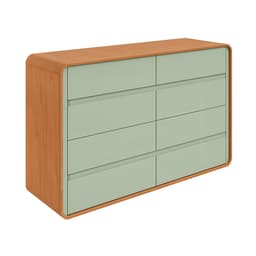 Cômoda Loop 8 Gavetas Amêndoa e Salvia
