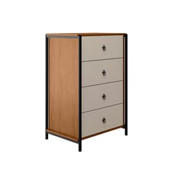 Cômoda Sevilha 4 Gavetas Off White e Canela