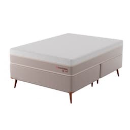 Cama Box com Colchão Casal Soft Gold Molas Ensacadas (28x138x188) Bege