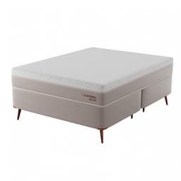 Cama Box com Colchão Queen Soft Gold Molas Ensacadas (28x158x198) Bege