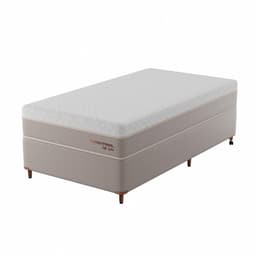 Cama Box com Colchão Solteiro Soft Gold Molas Ensacadas (28x88x188) Bege