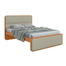 Cama Casal Loop Bouclé Sálvia e Amêndoa
