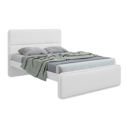 Cama Casal Loop Revestimento Sintético Branca