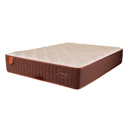 Colchão King Diamante Mola Ensacada (30x193x203) Bege e Marrom