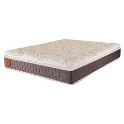 Colchão King Safira Plush Mola Ensacada (34x193x203) Branco e Cinza