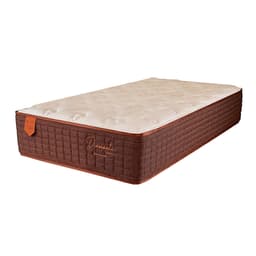 Colchão Solteiro Diamante Mola Ensacada (34x88x188) Bege e Marrom