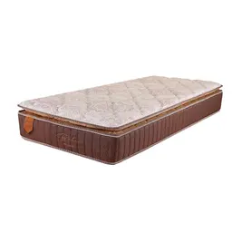 Colchão Solteiro King Bali Mola Ensacada (28x96x203) Bege e Marrom