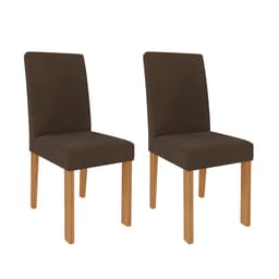 Conjunto com 2 Cadeiras Maia Mascavo e Nature