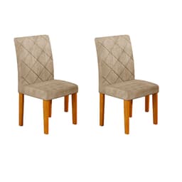 Conjunto com 2 Cadeiras de Jantar Ane Turim Imbuia