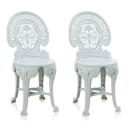 Conjunto com 2 Cadeiras de Plástico Colonial Branco