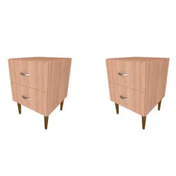 Conjunto com 2 Mesas de Cabeceira Adore Carvalho Mel