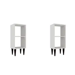 Conjunto com 2 Mesas de Cabeceira Elegance Branco