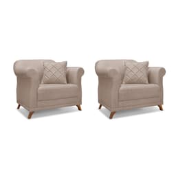 Conjunto com 2 Poltronas Abruzzo Linho Areia