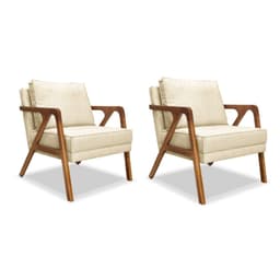 Conjunto com 2 Poltronas Laura Linho Pérola