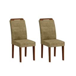 Conjunto de 2 Cadeiras de Jantar Athenas Castor Animalle Chocolate