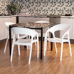 Conjunto de Cadeiras de Plástico Glass Branca