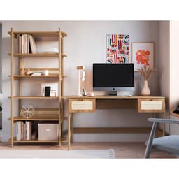 Conjunto de Escrivaninha com Estante Oslo Hanover