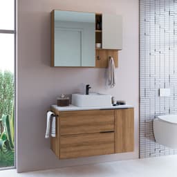 Conjunto para Banheiro com Cuba Pamplona 4 PT 1 GV Mel e Arenas