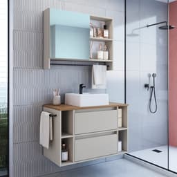 Conjunto para Banheiro com Cuba Sierra 2 PT 1 GV Arenas e Mel