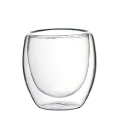 Copo Coffee Time com Parede Dupla 90 ml Transparente