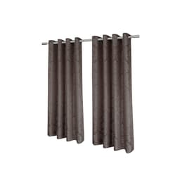 Cortina com Ilhós Versailles 260X170 Taupe