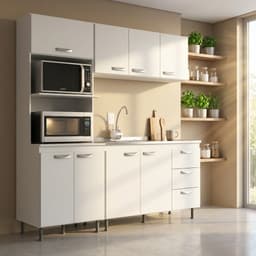 Cozinha Compacta Ipanema 8 Portas 3 Gavetas Branca