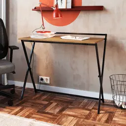 Escrivaninha Dobrável Paricel Preta e Mel