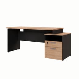 Escrivaninha Yaris 2 GV Ameixa e Preta 150 cm