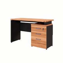 Escrivaninha Yaris 3 GV Nogal Sevilha e Preta 120 cm